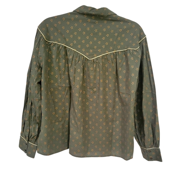 THE GREAT Westerner Cotton Top Army Green w/Gold Stamp Lightweight Size 2 Med - Picture 6 of 13
